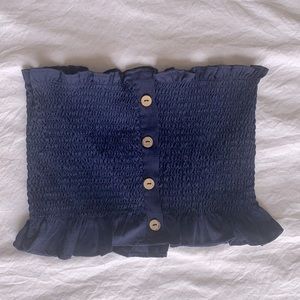Navy blue Cage tube top